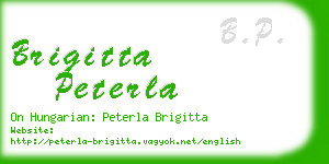 brigitta peterla business card